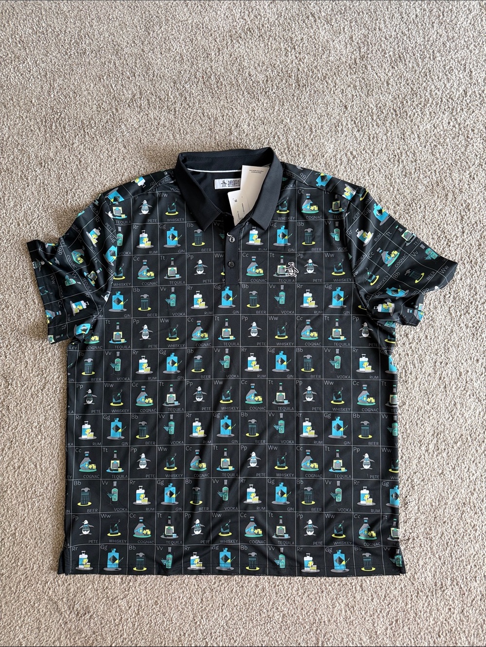 Original Penguin Black Polo—-OPG Drink flash cards